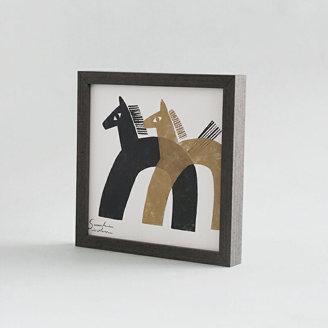 油絵馬の群れ 装飾フレーム付き 楽天市場】アートフレーム M