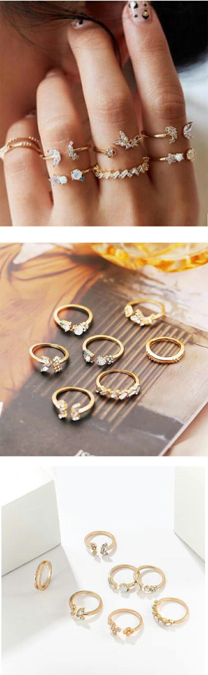 楽天市場】RB【7タイプリングセット】リングセット レディース 7タイプ