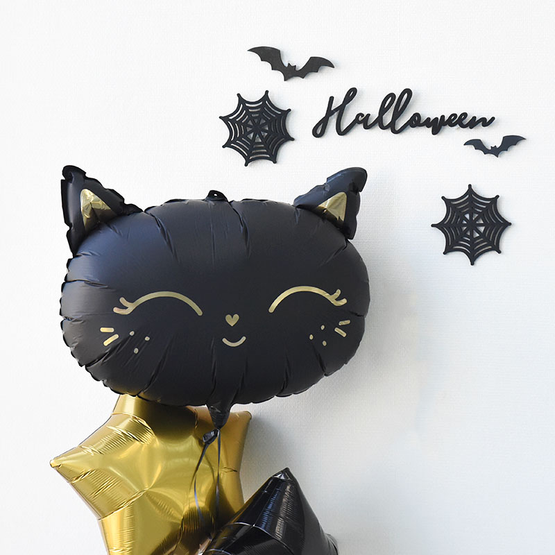 楽天市場】【party deco】 ブラックキャット 黒猫のフォイルバルーン