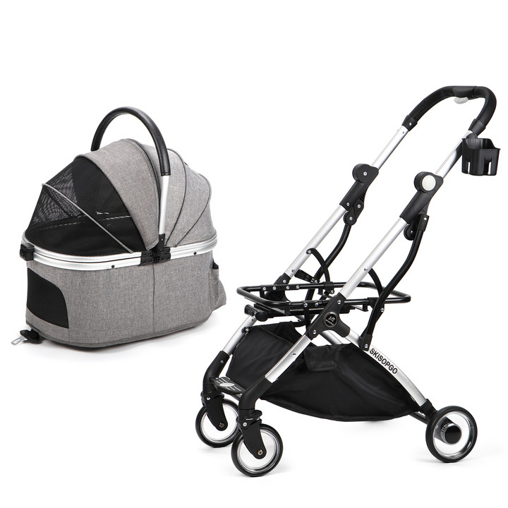 楽天市場】SKISOPGO 4輪ペットカート 分離型 対面式 ペットキャリー 犬