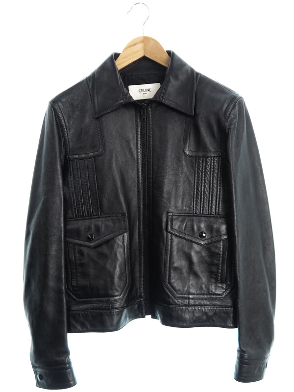 楽天市場】【CELINE】セリーヌ『ルーズブルゾン/ラムスキン レザー