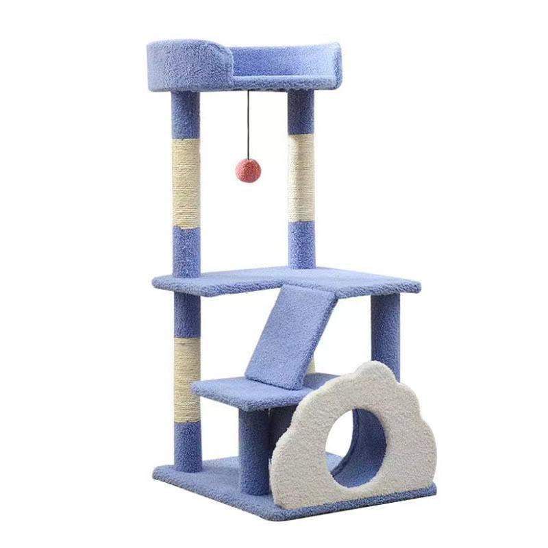 楽天市場】キャットタワー 猫タワー PET92 ホワイトの雲とブルー 猫