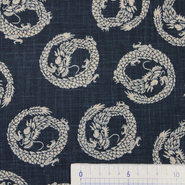 楽天市場】【10cm単位価格】 龍 むら糸 手捺染 藍染調 和調 ほっこり和