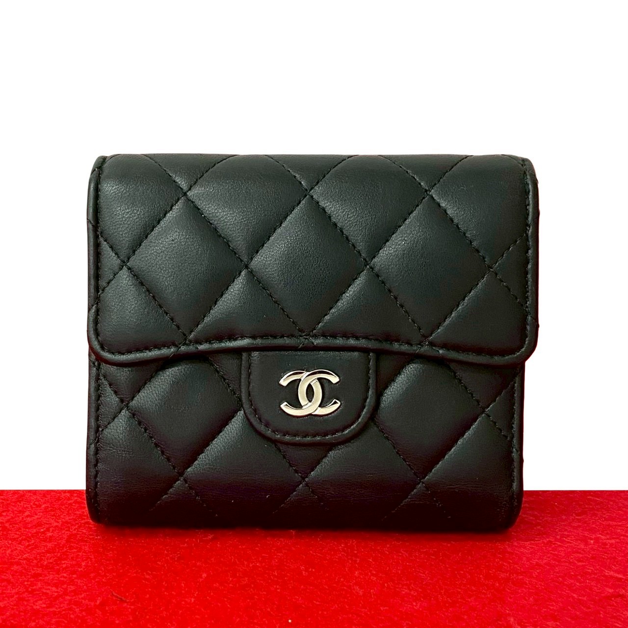 楽天市場】シャネル マトラッセ ラムスキン 財布の通販