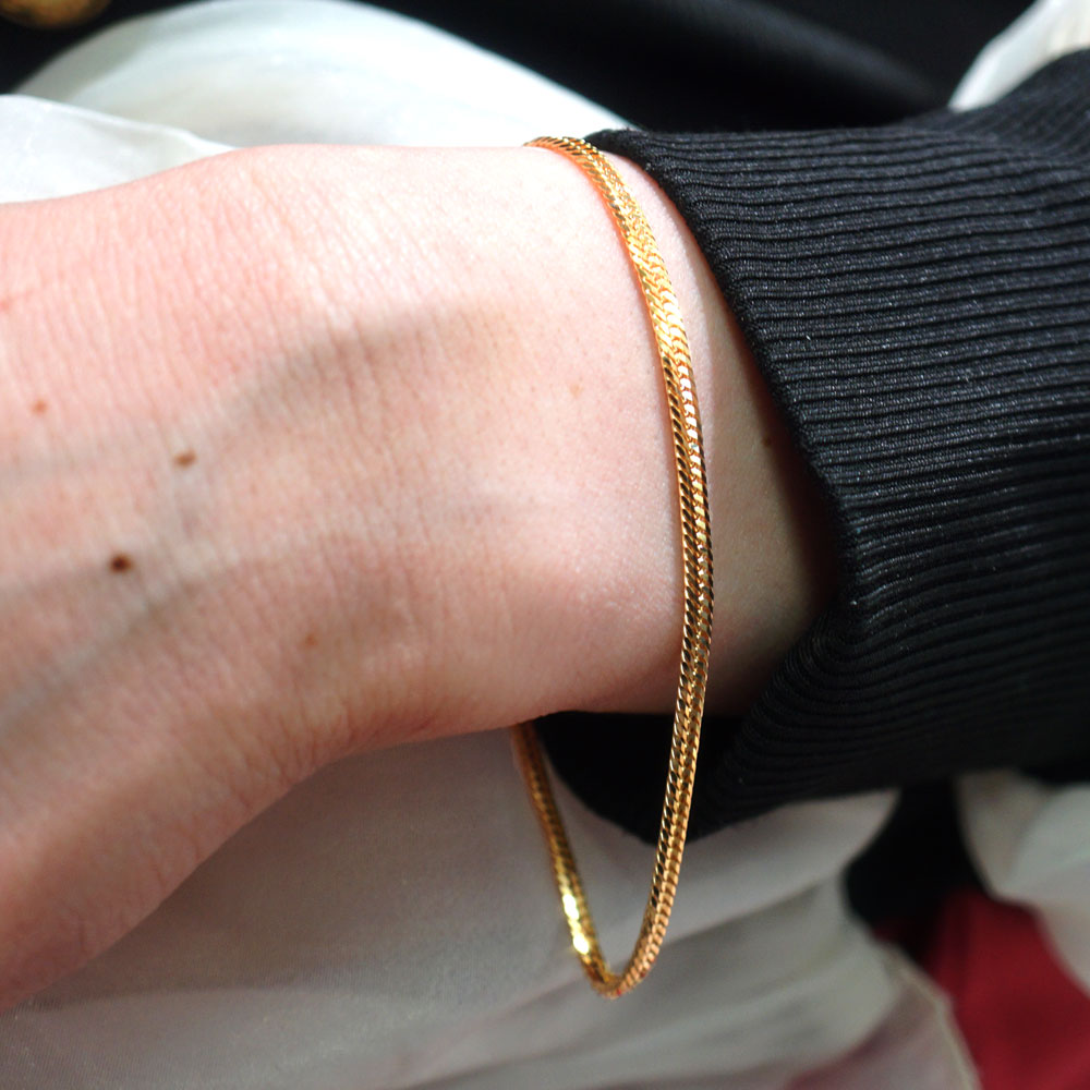 楽天市場】喜平 ブレスレット K18 トリプル12面 18cm 5g 造幣局検定