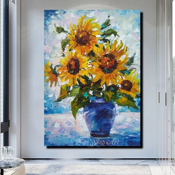 絵画｜油絵｜Sunflowers｜ひまわり｜Interior art