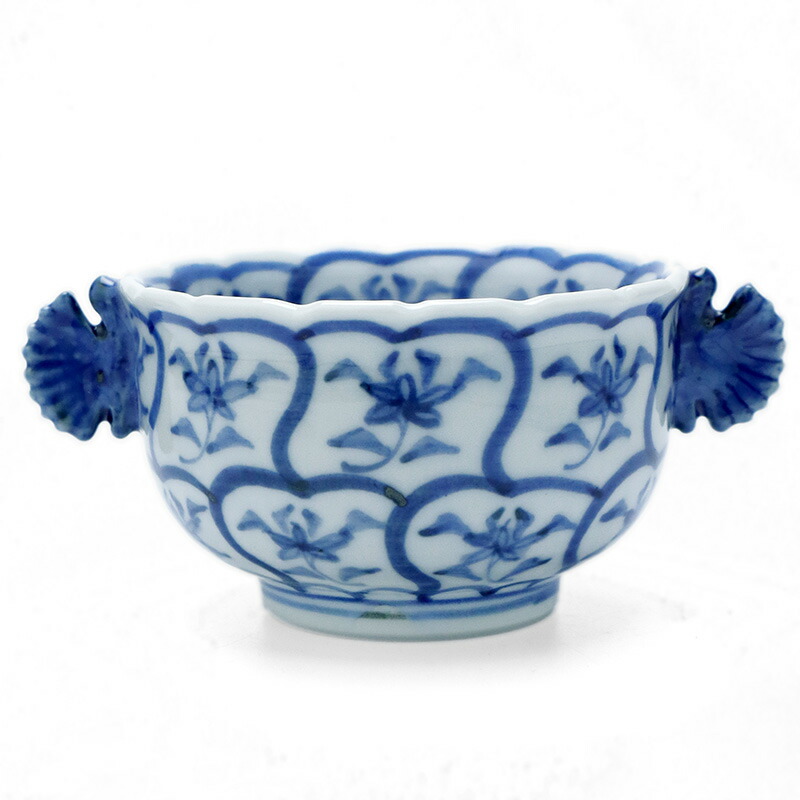 楽天市場】九谷焼：染付双耳向付・須田菁華・五客一組[木箱付]《小鉢