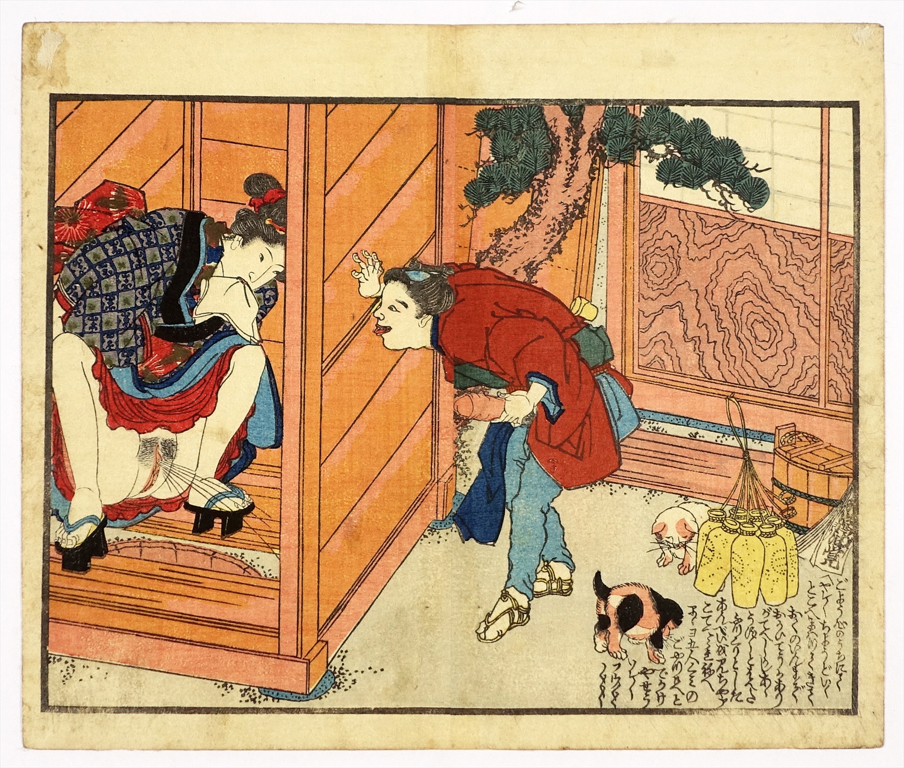 慶長期風俗画」江戸時代初期〜中期頃筆極彩色春画巻 12図1巻|艶本