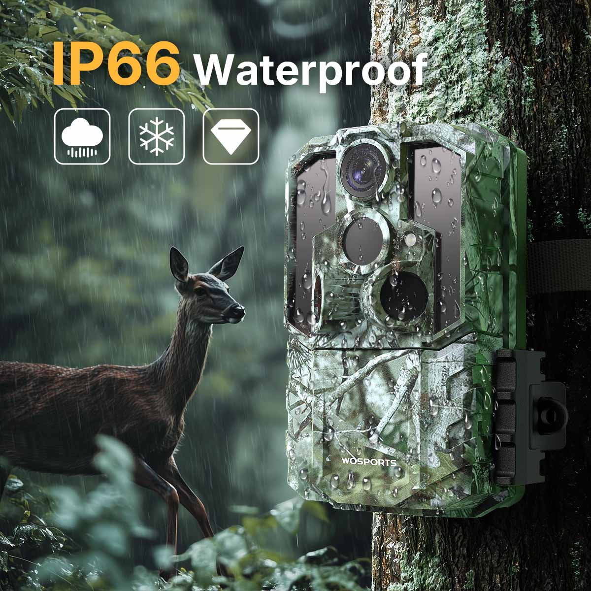 WOSPORTS G600 Trail Camera | Wildlife Camera with 4K Resolution