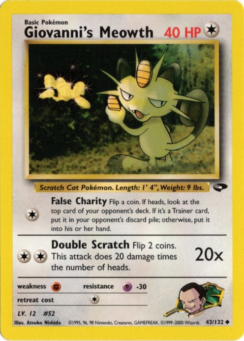 サカキのニャース 海外版 英語版 アンリミ Giovanni's Meowth - 43/132