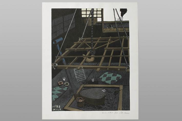 海野光弘 ☆ 海野光弘作 版画小品集「宇津の谷」：製本前の原画