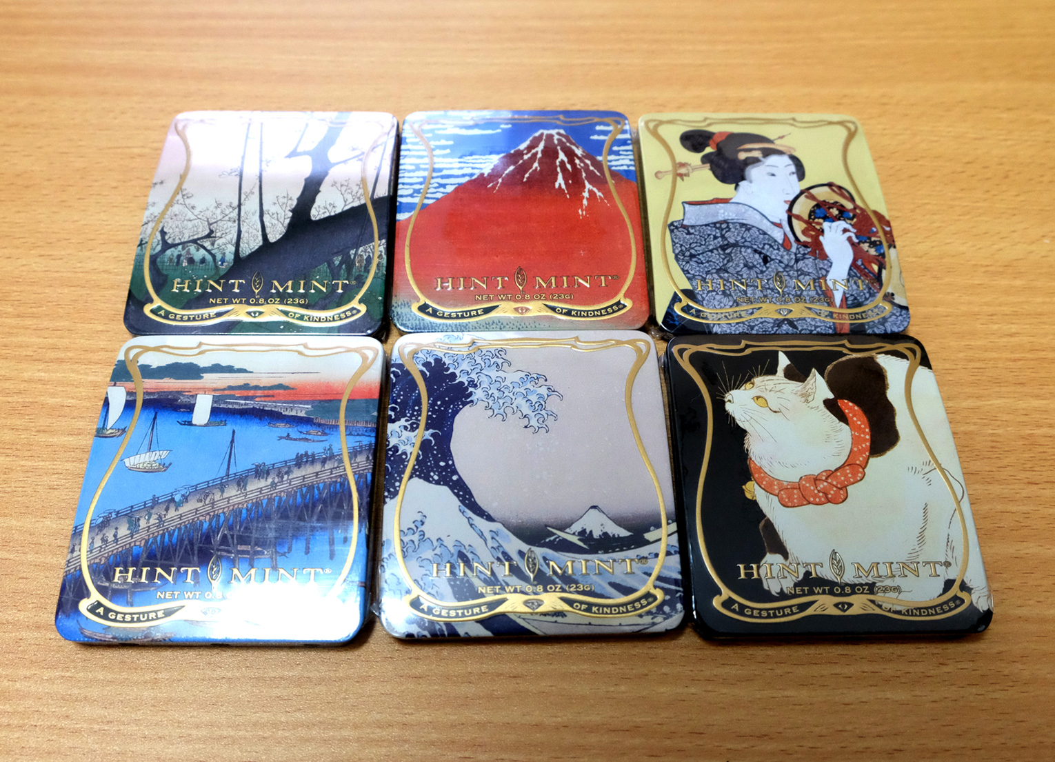 エレガントな浮世絵デザインのヒントミント！お歳暮やクリスマス