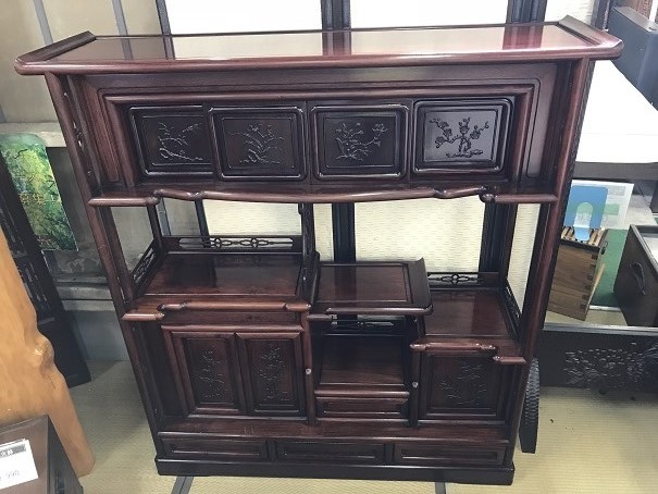 唐木(紫檀)飾り棚買取致しました|愛品館八千代店 | リサイクルショップ