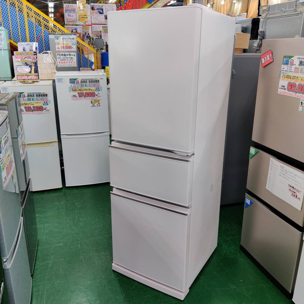 三菱電機 3ドア冷蔵庫 272L MR-CX27K-W 白 2024年製 冷蔵庫 CXシリーズ