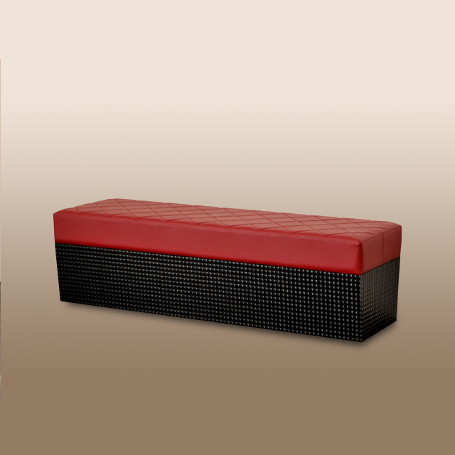 店舗用ベンチ(赤い背もたれと座面クッションセット) 張替えベース 飲食