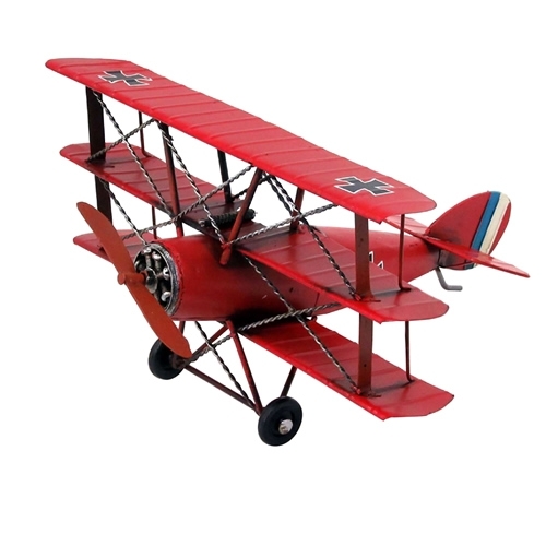 ブリキの飛行機 ドイツ戦闘機フォッカーモデル(三葉)(Mサイズ