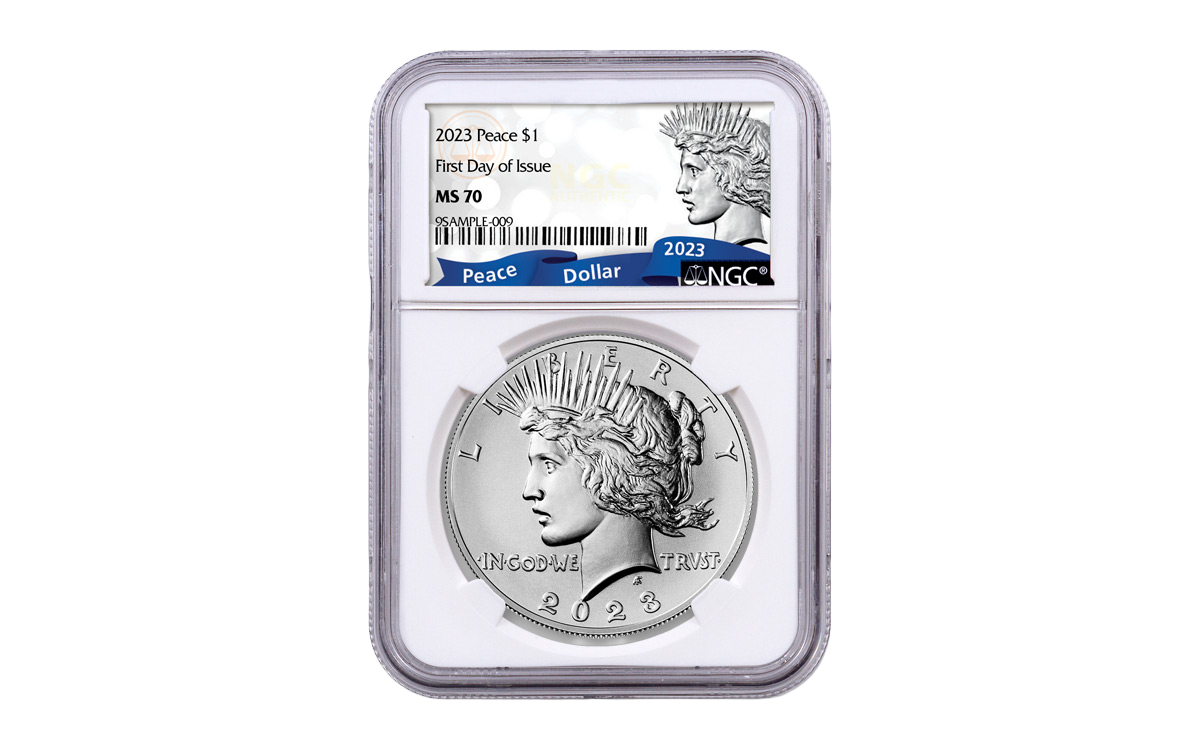 アメリカ2023年ピース1ドル銀貨 NGC MS70 アメリカ2023年ピース1ドル