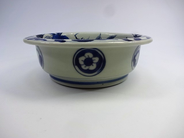 古美術・古伊万里染付椿紋鉢・菓子器・懐石 茶道具・古道具・古美術