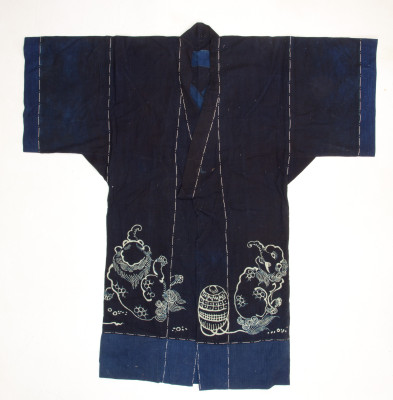 No.961 藍染襤褸 筒描／indigo boro｜兒嶋画廊 Gallery KOJIMA