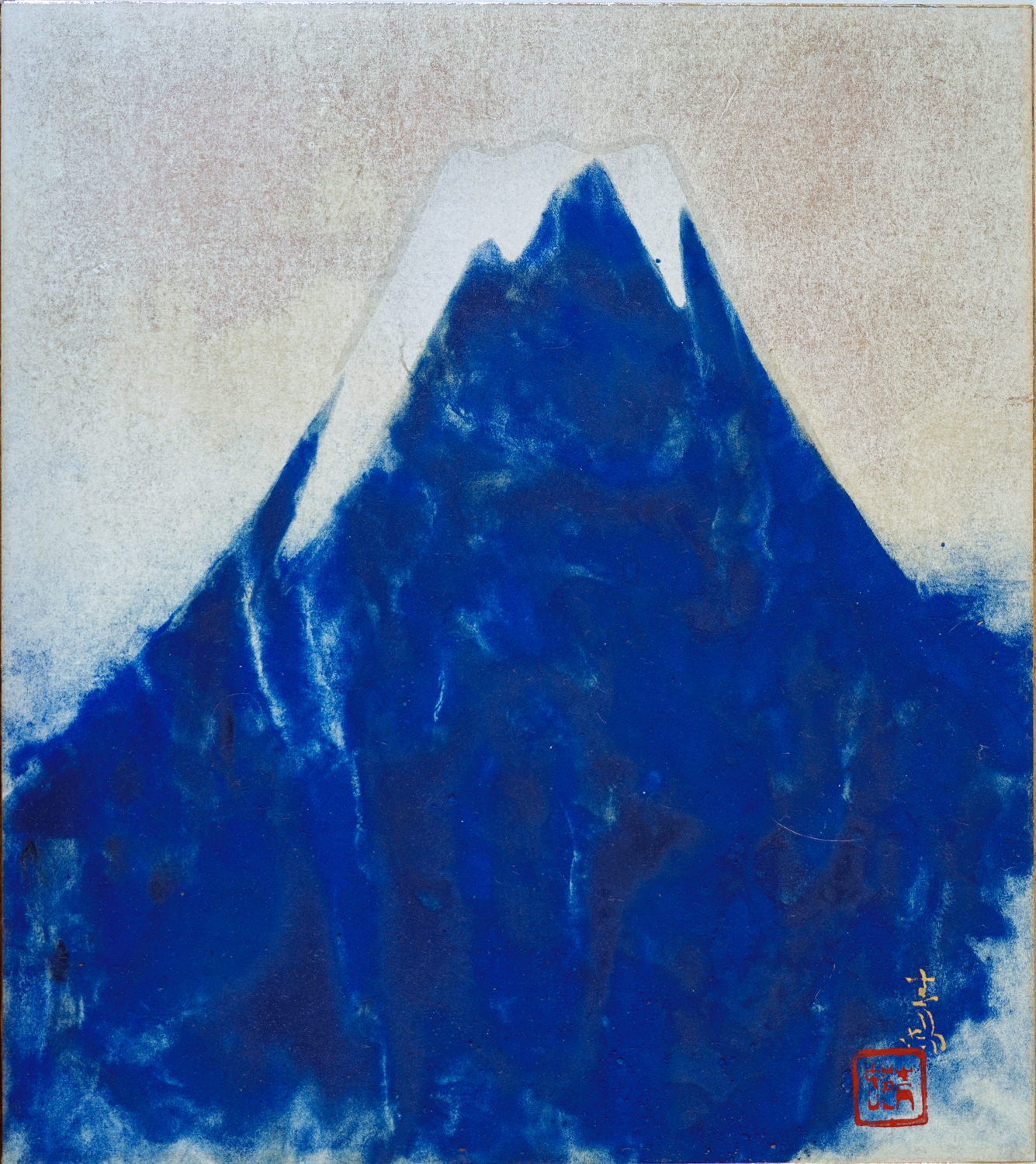 前田青邨 富士図 掛け軸 共箱 日本画 文化勲章 工芸 前田青邨 富士図