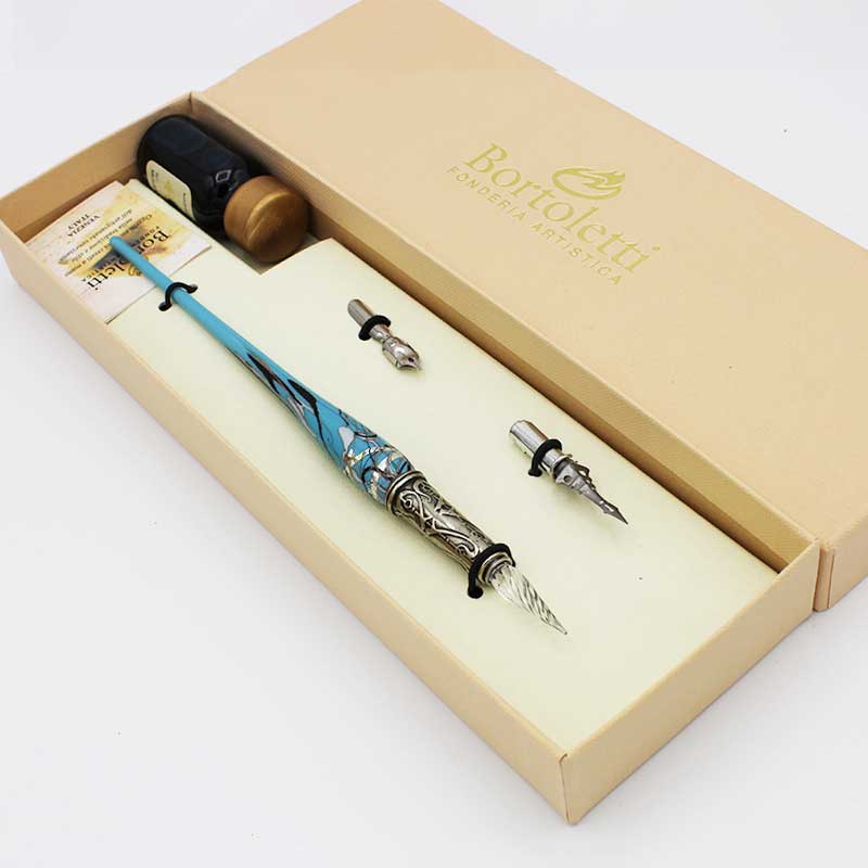 ボルトレッティ ベネチアガラスペンセット ペルラ 