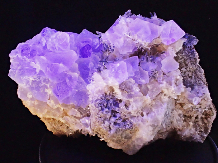 福島県蛍鉱山産 蛍石＆水晶 (Fluorite & Quartz / Japan) - 鉱物標本