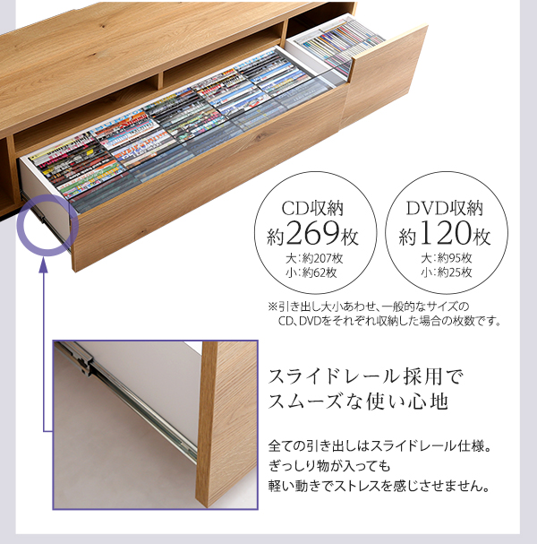 シンプルスタイリッシュ テレビ台 luminos ルミノス 幅180cm - 家具