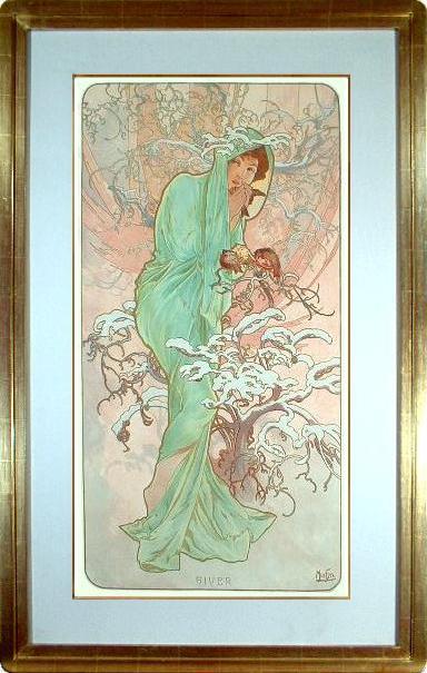 ミュシャ 四季 冬 Circle Fine Art Corporation ミュシャ 四季 冬