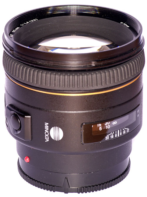 Minolta AF 85mm F1.4 G RS A-mount lens info