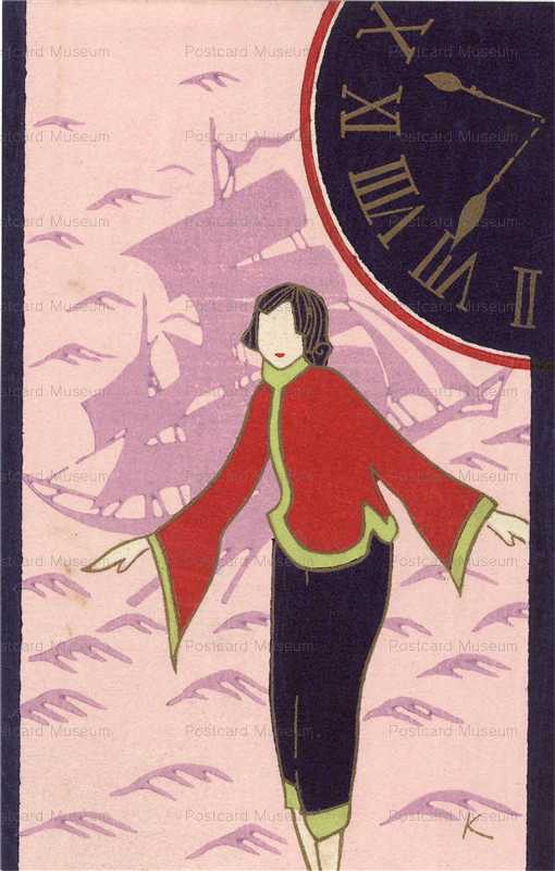 小林かいち 君待つ宵 4枚揃絵葉書 小林かいち 君待つ宵 4枚揃絵葉書