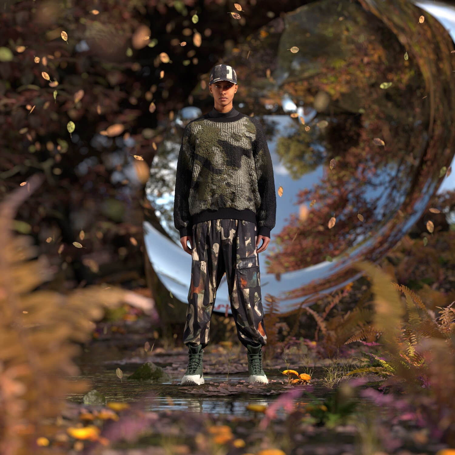 Y-3 新作 - カモフラ柄ニットなど機能的なアウトドアウェア、定番型を