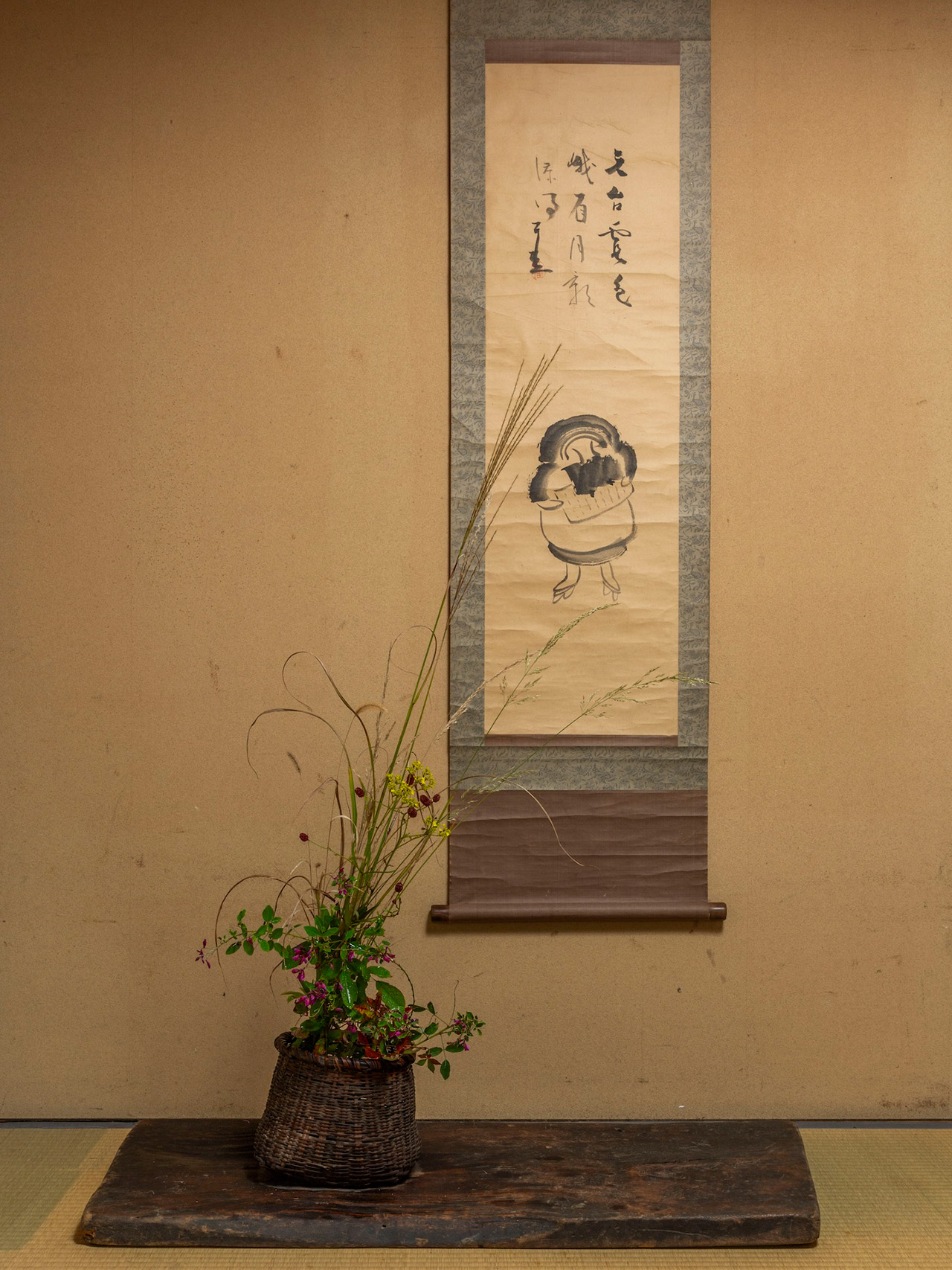 仙厓筆 寒山 拾得」大塚工芸社制作 講談社刊 昭和48年 1幅 解説1冊