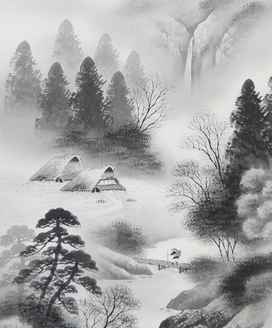 掛け軸（山水画）