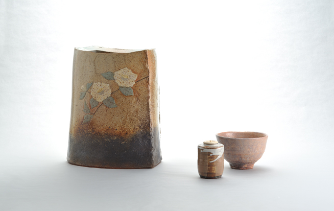 真作保証 15代 坂倉新兵衛 自作 萩茶碗 萩焼 コレクター放出品 山口