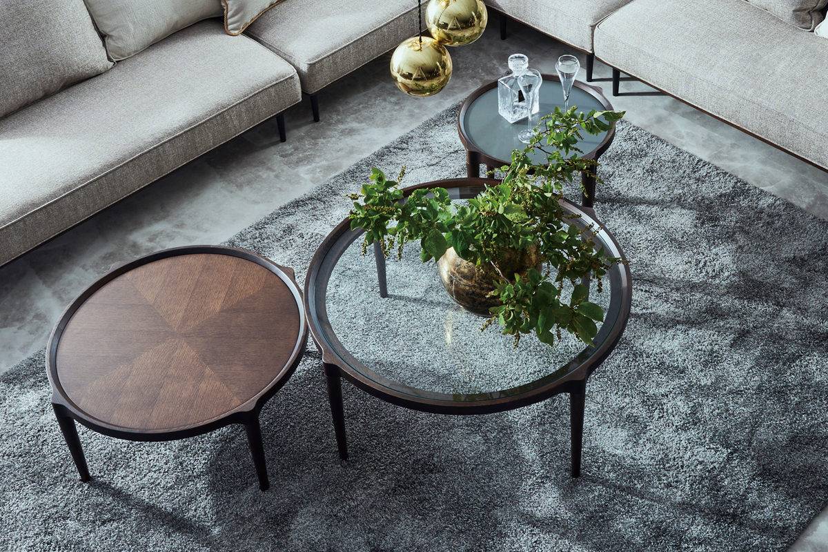 自由にカスタマイズできるラウンド型ネストテーブル｜T-6000｜製品一覧