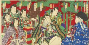 HANA/本物 浮世絵 【歌舞伎十八番之内 勧進帳】国貞画！木版画 大判 錦絵