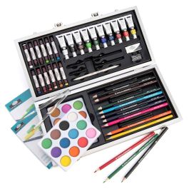85pc Royal Brush Essentials Beginner Mixed Media Wood Box Set