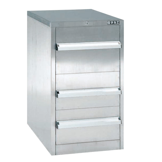 SU-33 サカエ ステンレスキャビネット 3段引出しの通販【法人オフィス
