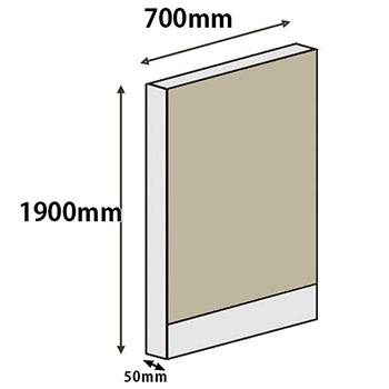 LPX-1907-LM 生興 パーテーションLPX 高さ1900 幅700 ライムの通販