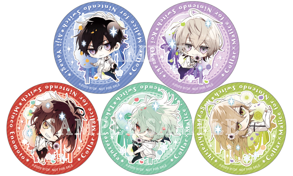 カラマリ 笹塚尊 ハート型キャラクター缶バッジ10個セット カラマリ