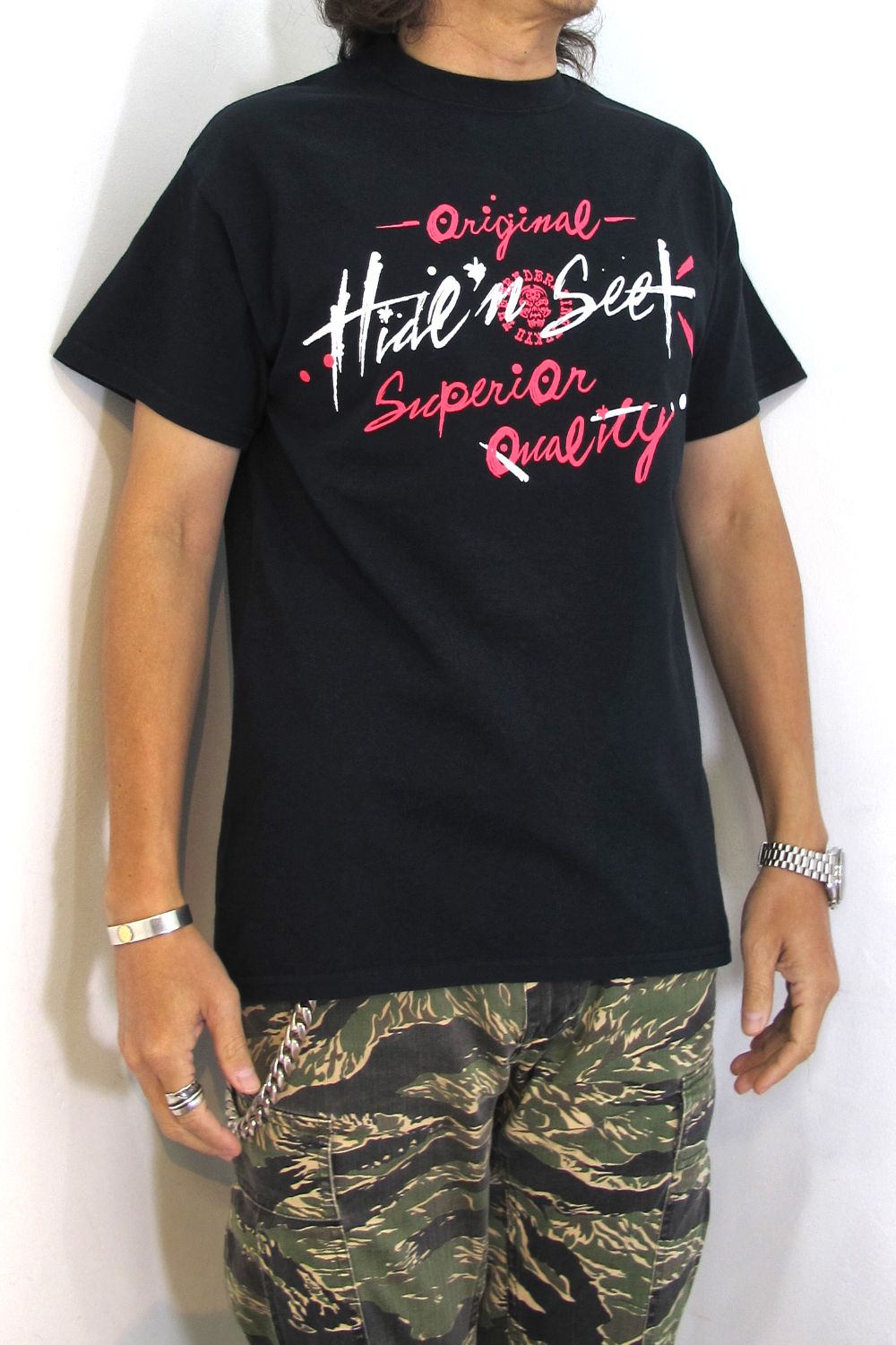 HIDE AND SEEK - ×TENDERLOIN S/S TEE (BLACK) / テンダーロイン
