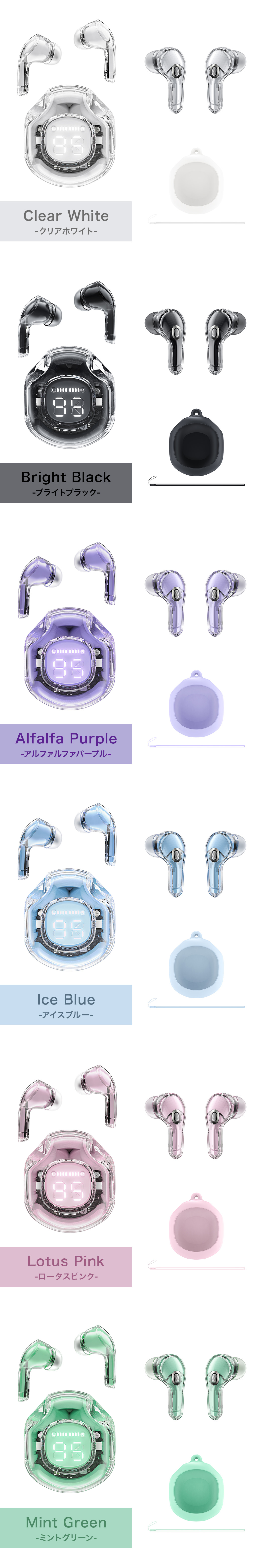 ACEFAST スケルトンデザイン ワイヤレスイヤホン ｜95%スケルトンの