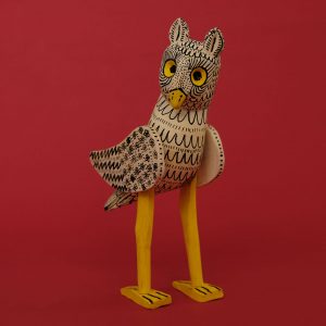 ふくろう（木彫 置物）- LABRAVA [メキシコ 民芸 フォークアート 雑貨]