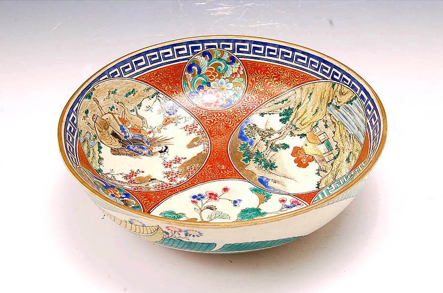 古九谷九谷焼庄三九谷庄三アンティーク九谷焼大皿1客