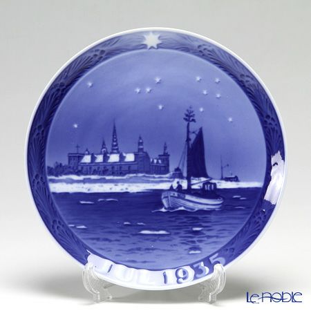 フランス語】RC イヤープレート 1935〈 クロンボー城沖の漁船〉