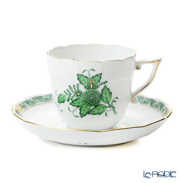 ベルナルド アルトワ グリーン モーニング カップ＆ソーサーリモージュ