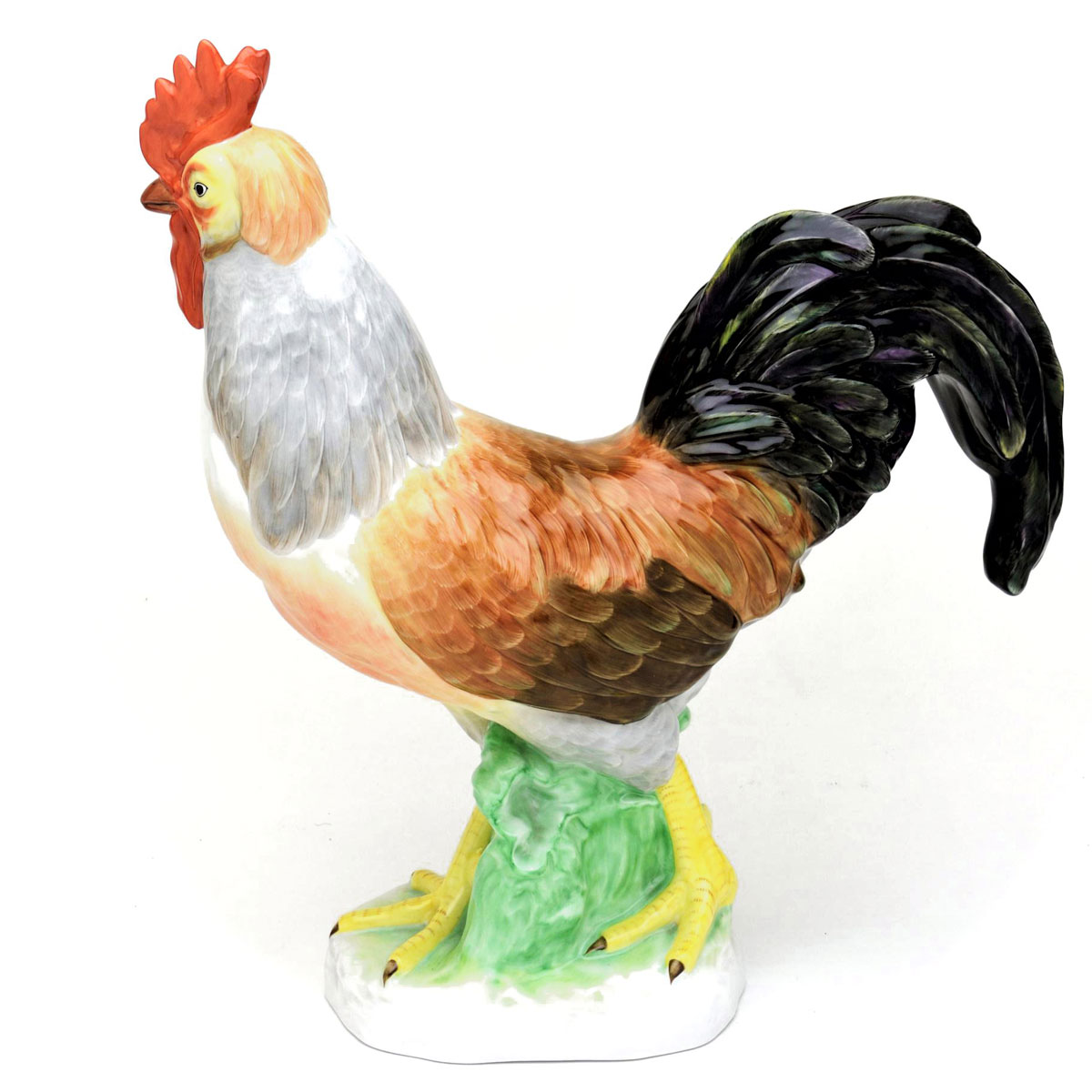 ヘレンド(Herend) 鶏置物(高さ:40cm) 雄鶏(05030/CD)【現物写真