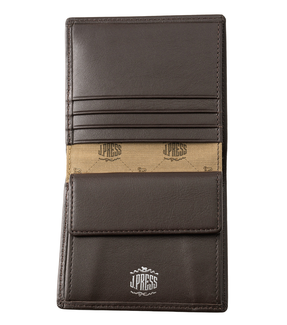 J.PRESS】コンパクト札入□オーセンティックレジメンタル