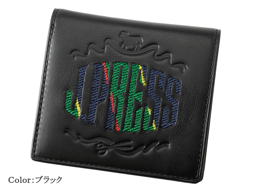 J.PRESS】コンパクト札入□オーセンティックレジメンタル