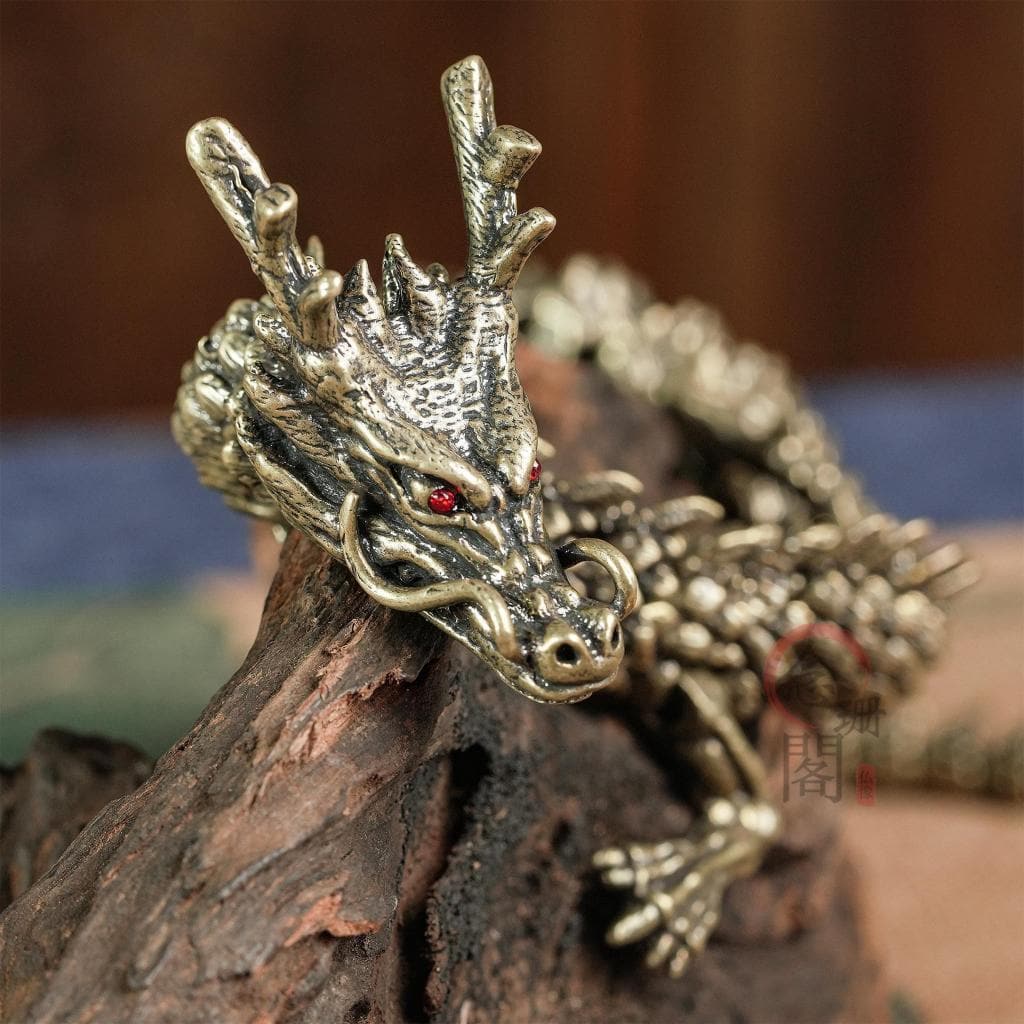 ○開運 龍神 富士龍 【霊峰富士&五本爪皇帝龍】ブロンズ製（真鍮製